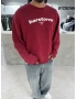 Kırmızı Barstorm Kesik Yaka Oversize Sweat