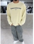 Sarı Barstorm Kesik Yaka Oversize Sweat