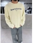 Sarı Barstorm Kesik Yaka Oversize Sweat