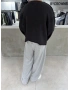 Siyah Barstorm Kesik Yaka Oversize Sweat