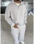 Gri Melange Premium Oversize Sweat Takım