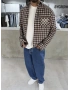 Kahve Exclusıve Ekose Oversize Gömlek