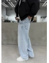 Buz Mavi Cep Baskılı Baggy Eşofman