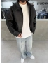 Deri Premium Oversize Dokulu Ceket
