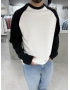 Siyah Gofre Kumaş Oversize Sweat