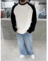 Siyah Gofre Kumaş Oversize Sweat