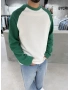 Yeşil Gofre Kumaş Oversize Sweat