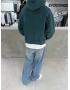 Yeşil Yıkamalı Metal Tokalı Sweatshirt