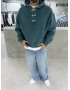 Yeşil Yıkamalı Metal Tokalı Sweatshirt