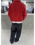 Kırmızı Premium Coats Trençkot