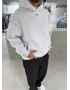 321 Gri Yıkamalı Oversize Sweatshirt