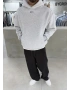 321 Gri Yıkamalı Oversize Sweatshirt
