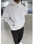 321 Gri Yıkamalı Oversize Sweatshirt