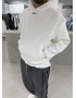 321 Beyaz Yıkamalı Oversize Sweat