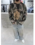 Haki Kamuflaj Premium Oversize Sweat