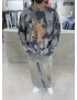 Mavi Kamuflaj Premium Oversize Sweat