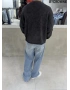 Siyah Yıkamalı Hear Oversize Sweatshirt
