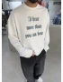 Beyaz Yıkamalı Hear Oversize Sweatshirt