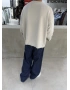 Ice Gri Yıkamalı Hear Oversize Sweatshirt