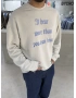 Ice Gri Yıkamalı Hear Oversize Sweatshirt