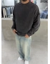 Siyah Yıkamalı Sırt Detay Oversize Sweat