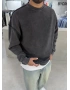 Siyah Yıkamalı Sırt Detay Oversize Sweat