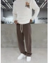 Kahve Premium Yıkamalı Baggy Eşofman