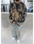 Siyah Kamuflaj Premium Oversize Sweat