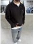 Siyah Polo Yaka Triko Sweat