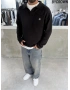 Siyah Polo Yaka Triko Sweat