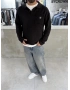 Siyah Polo Yaka Triko Sweat