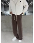 Kahve Yıkamalı Süper Baggy Eşofman