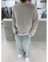 Krem Premium Yıkamalı Sweat