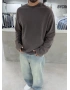 Kahve Premium Yıkamalı Sweat