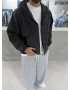 Siyah Premium Oversize Yağmurluk Mont