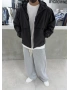 Siyah Premium Oversize Yağmurluk Mont