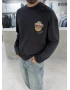 Siyah Teddy Oversize Uzun Kol Sweat