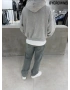 Gri Premium Yıkamalı Boxy Sweatshirt