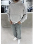 Gri Premium Yıkamalı Boxy Sweatshirt