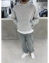 Gri Premium Yıkamalı Boxy Sweatshirt