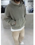Yeşil Premium Yıkamalı Boxy Sweatshirt