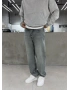 Eskitme Mavi Straight Baggy Jean