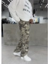 Kamuflaj Paça Detay Baggy Jean