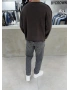 Kahve Barstorm Kesik Yaka Oversize Sweat