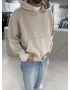 Krem Premium Kemer Detay Sweatshirt