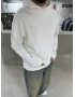 Beyaz 08 Sırt Baskılı Sweatshirt