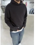 Siyah 08 Sırt Baskılı Sweatshirt