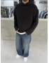 Siyah 08 Sırt Baskılı Sweatshirt