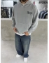 Gri Premium Yıkamalı Kovboy Sweat