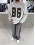 Gri 86 Kamuflaj Oversize Sweat
